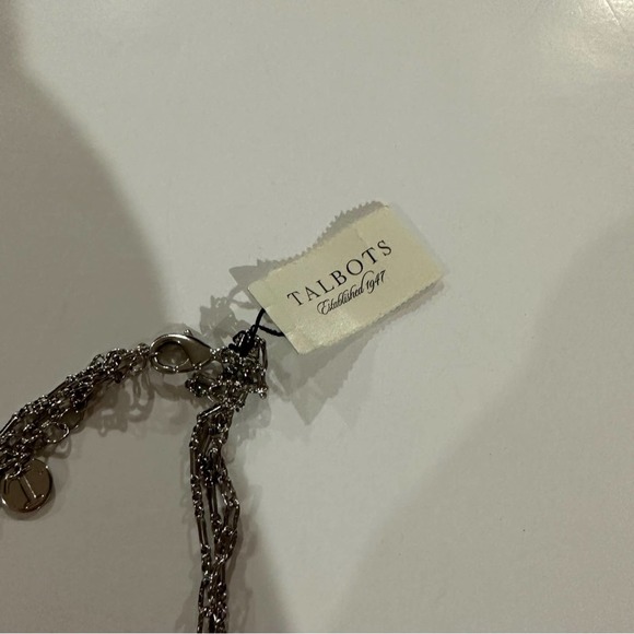 Talbots NWT Multicolor Beaded Statement Necklace Women's Layered Chain Jewelry - Picture 5 of 5